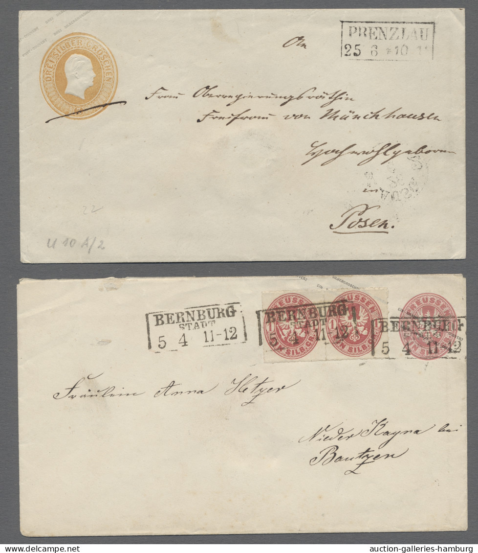 Brf./GA Preußen - Marken Und Briefe: 1858-1867 (ca.), Sammlung Von 29 Belegen Und 2 Brie - Sonstige & Ohne Zuordnung