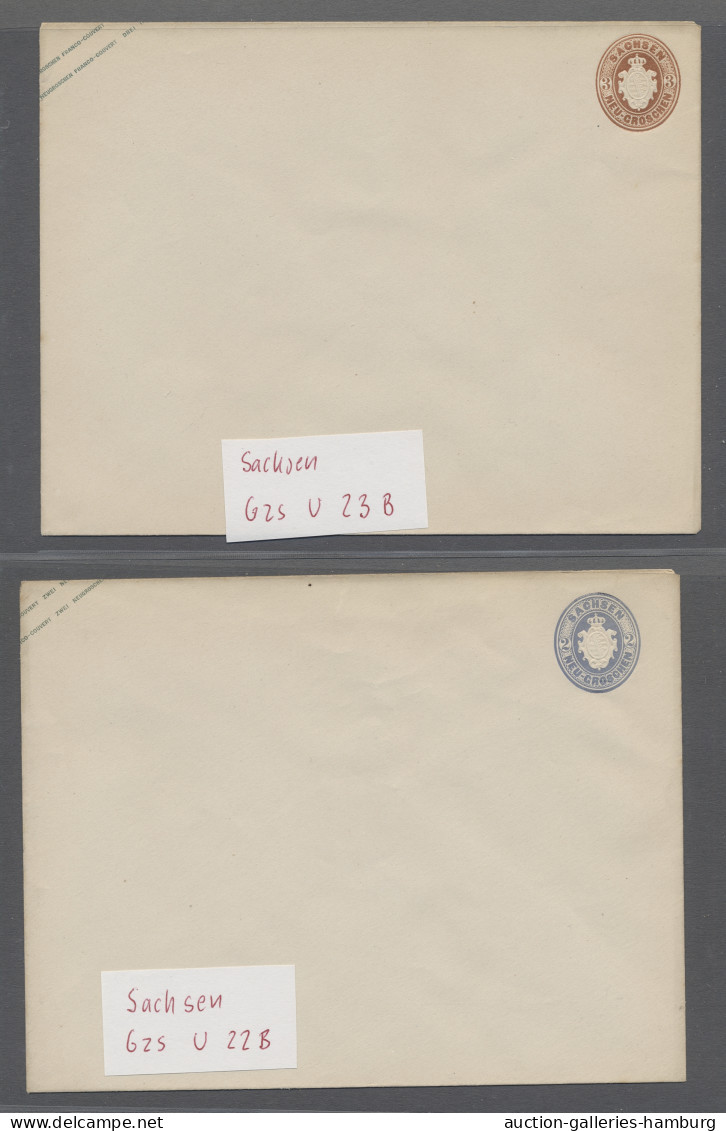 Brf./GA Sachsen - Marken Und Briefe: 1820-1869, Belegesammlung In Einem Album Mit 6 Vorp - Saxe