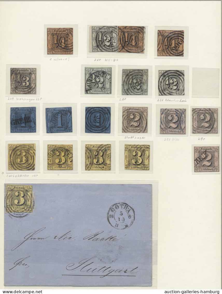 O/Briefstück/Brf./* Thurn & Taxis - Marken Und Briefe: 1822-1867, Auf Selbstgestalteten Blättern In - Other & Unclassified