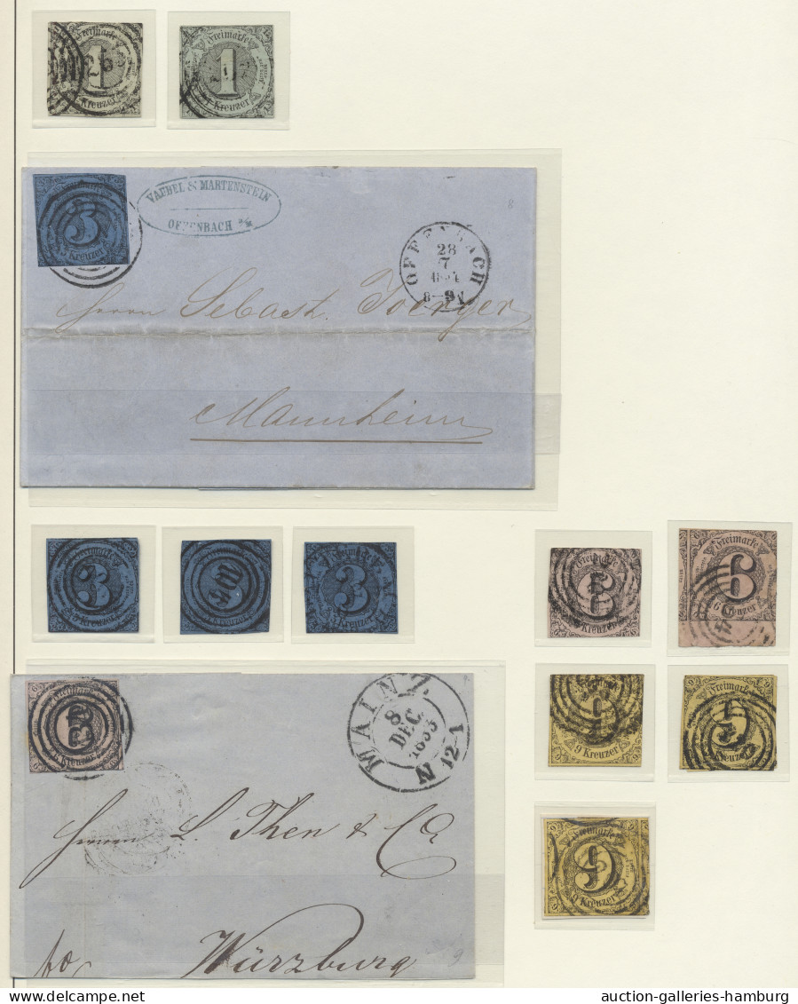 O/Briefstück/Brf./* Thurn & Taxis - Marken Und Briefe: 1822-1867, Auf Selbstgestalteten Blättern In - Autres & Non Classés