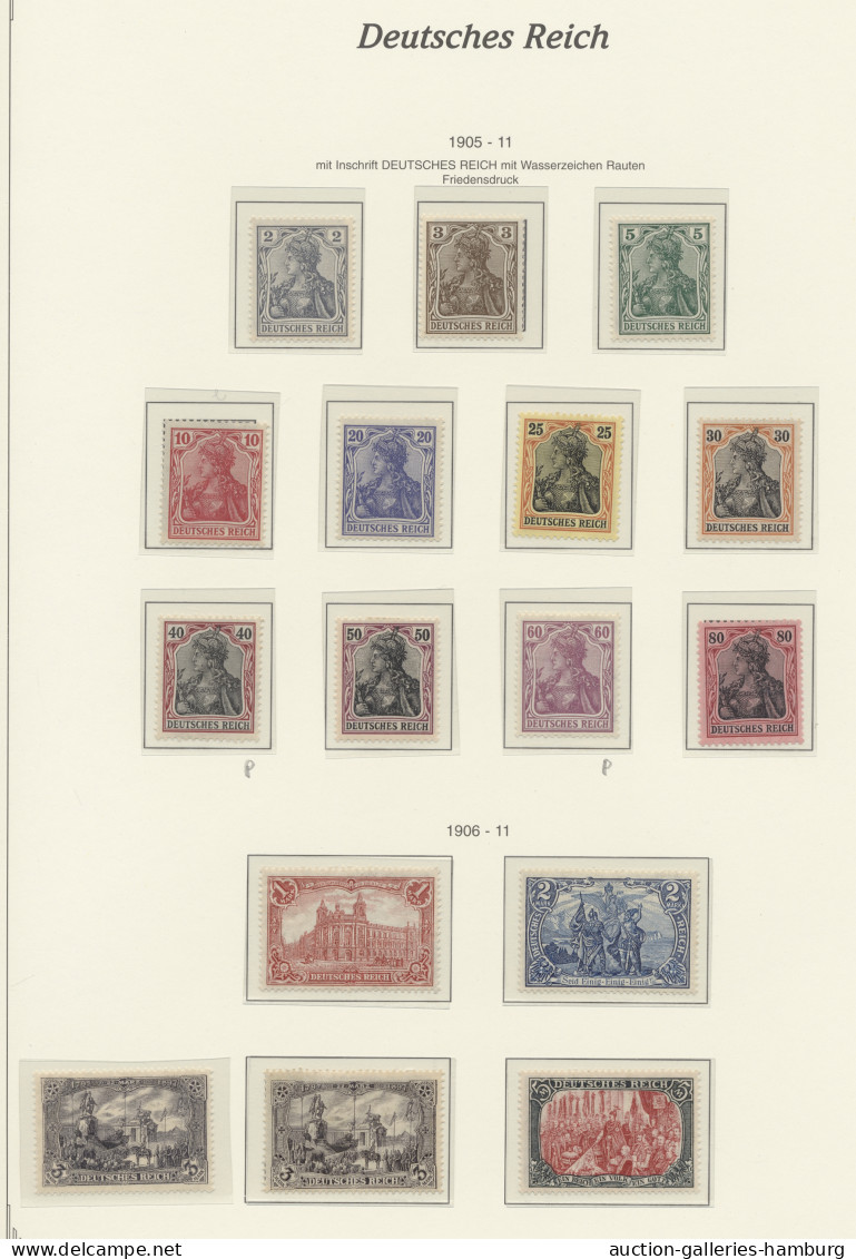 */** Deutsches Reich: 1872-1945, Ungebrauchte / Postfrische Sammlung In Falzlos-Schra - Collections