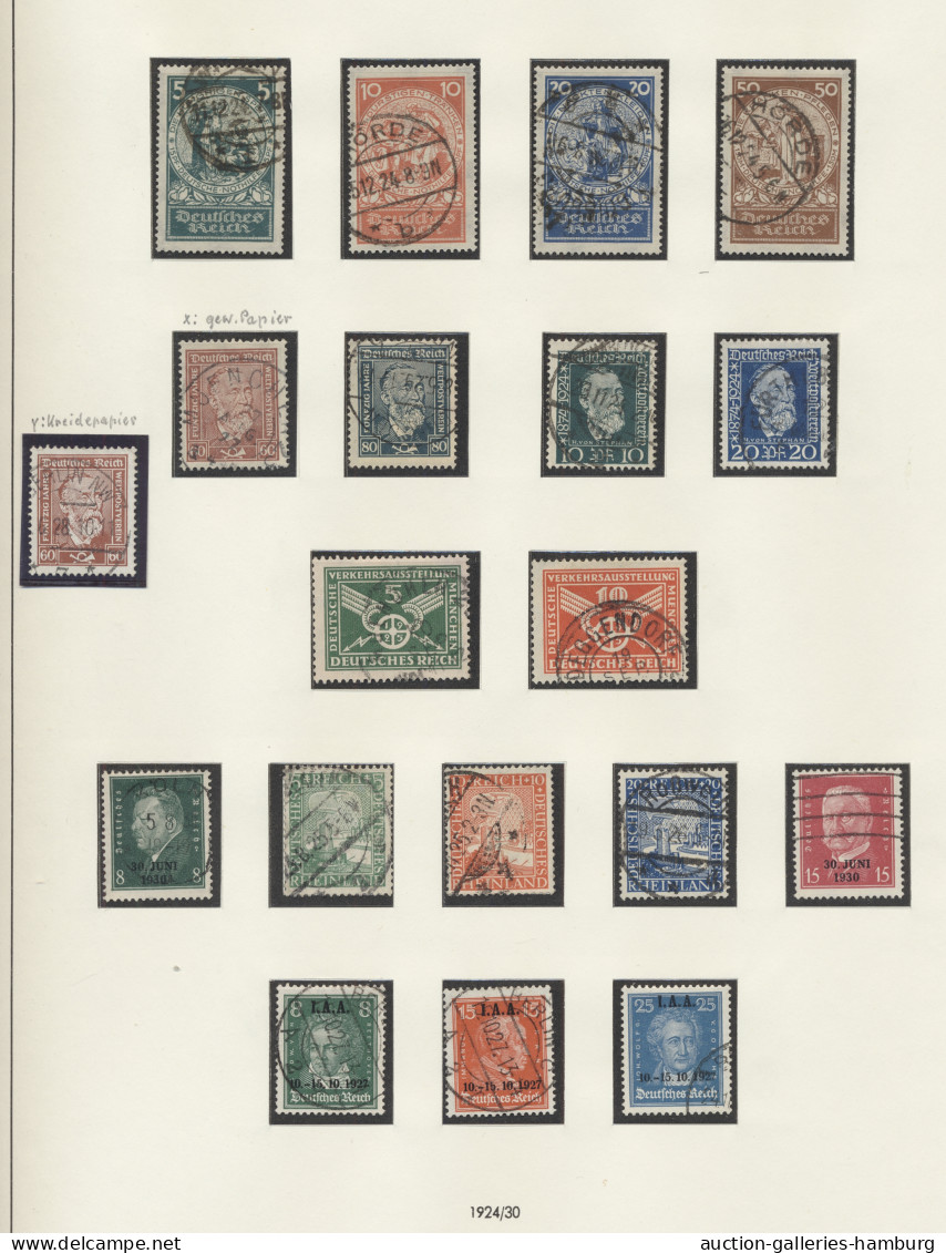 O/**/*/Briefstück Deutsches Reich: 1872-1932, Sammlung Mit Einigen Ergänzungen In Zwei SAFE-Ringbi - Colecciones