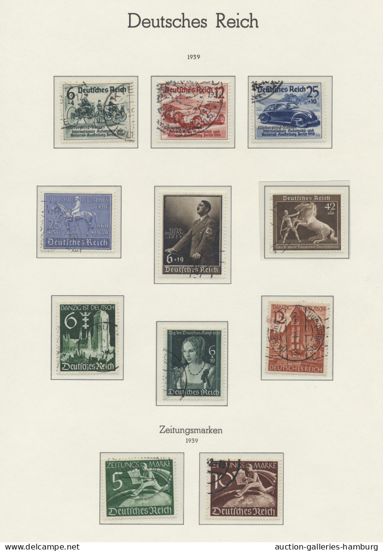 O Deutsches Reich: 1872-1945, Gestempelte Sammlung Ab Mi.-Nr. 1 In Leuchtturm-Vord - Verzamelingen