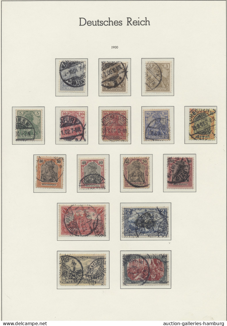 O Deutsches Reich: 1872-1945, Gestempelte Sammlung Ab Mi.-Nr. 1 In Leuchtturm-Vord - Verzamelingen