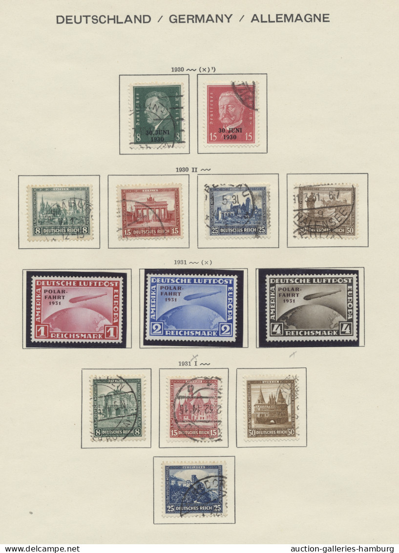 o/*/**/Brf./GA/Briefstück Deutsches Reich: 1872-1945, vorwiegend gestempelte, teils */**-Sammlung mit zusä