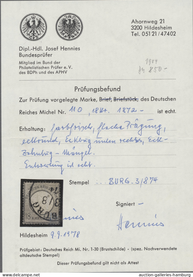 **/*/(*)/o Deutsches Reich: 1872-1945, In Unterschiedlichen Erhaltungen Zusammengetragene S - Collections