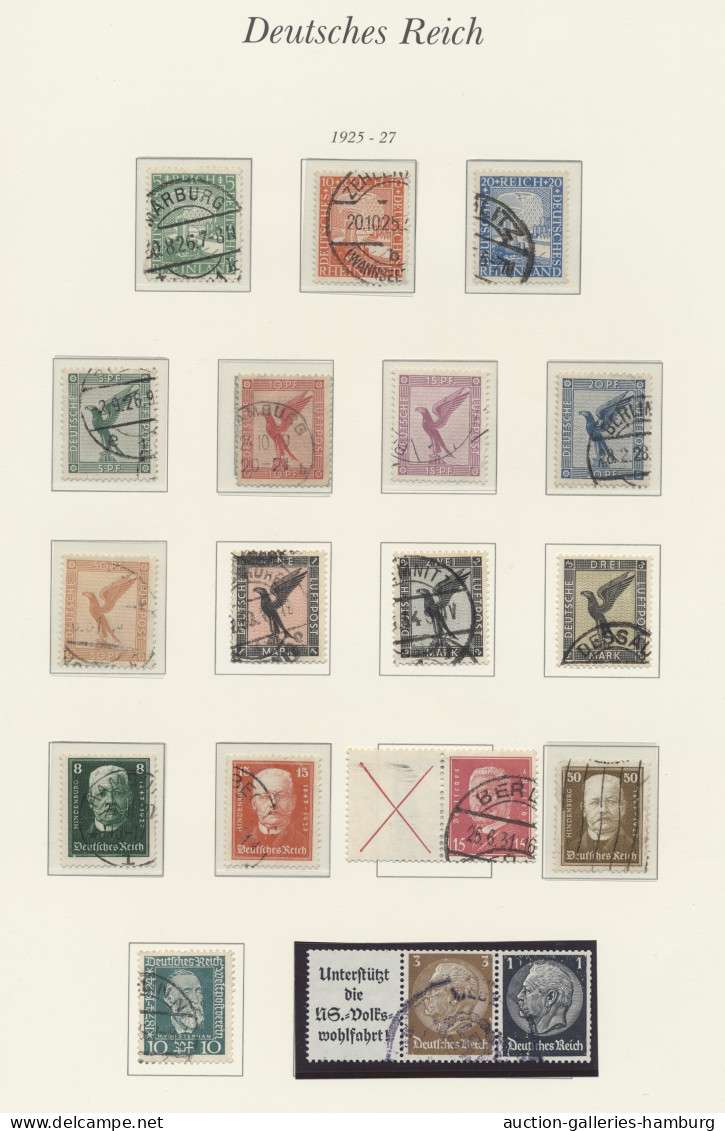 O/**/* Deutsches Reich: 1872-1945, überwiegend Gestempelte Sammlung Im Vordruckalbum Mi - Collections