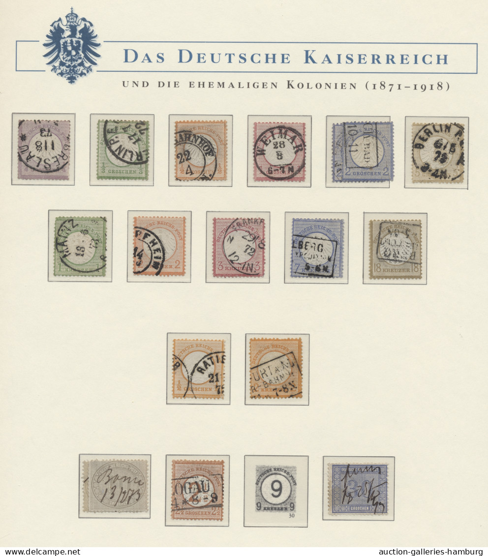 O Deutsches Reich: 1872-1932, Gestempelte Sammlung Ab Brustschilden In Einem Vordr - Collections