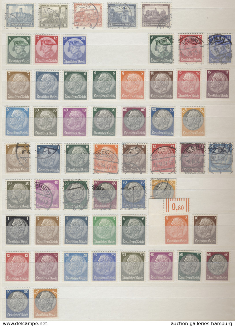 **/*/o/Briefstück Deutsches Reich: 1928-1945, überwiegend Doppelt Bzw. Einmal Postfrisch Oder Unge - Verzamelingen