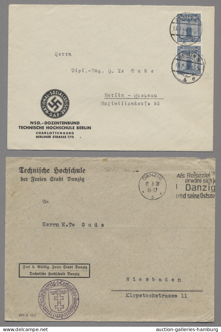 Brf./GA Deutsches Reich: 1870-1945 (ca.), Seit Jahrzehnten Unberührte Sammlung Von Brief - Colecciones