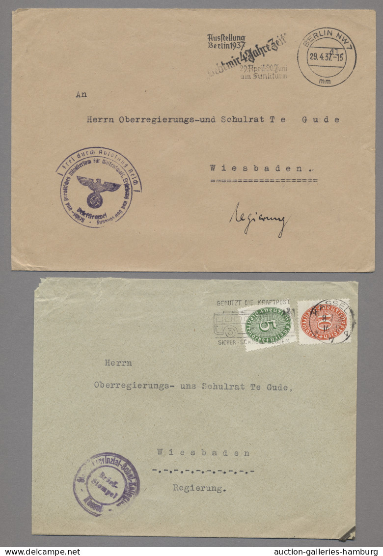 Brf./GA Deutsches Reich: 1870-1945 (ca.), Seit Jahrzehnten Unberührte Sammlung Von Brief - Verzamelingen