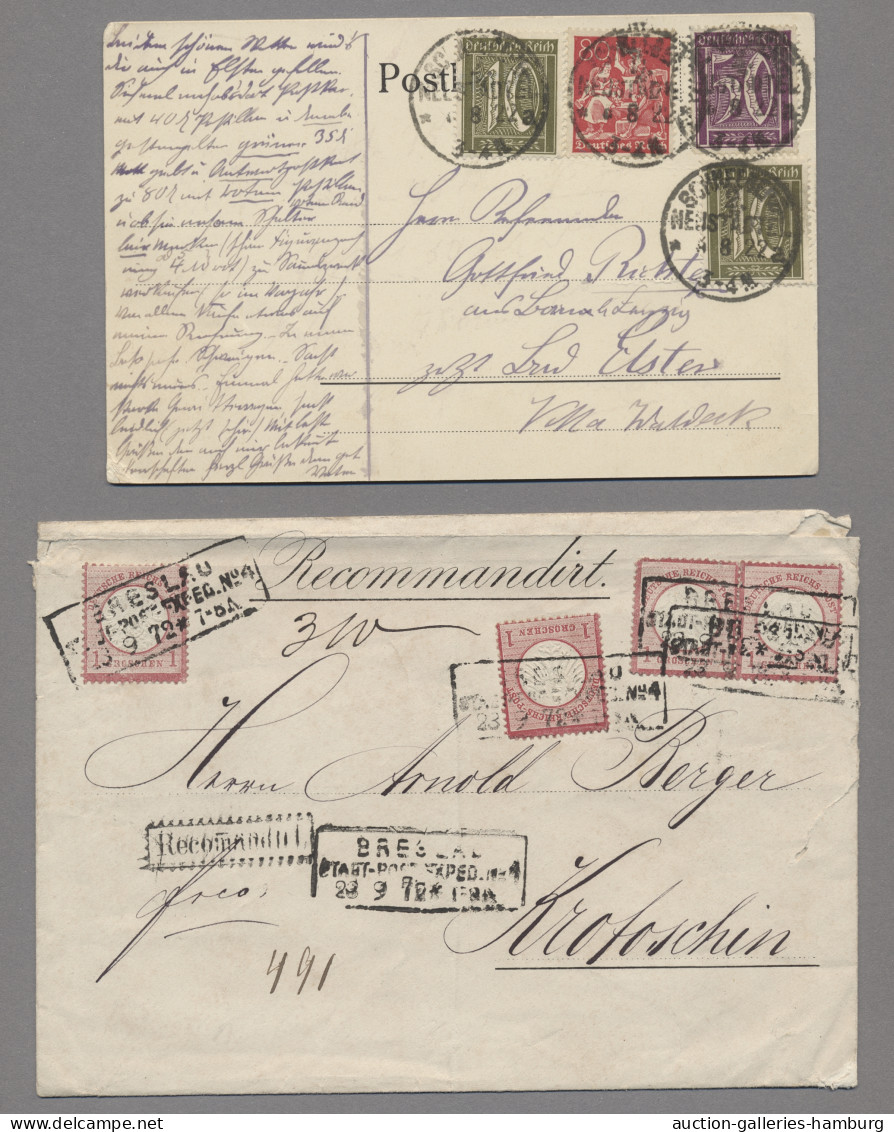 Brf./GA Deutsches Reich: 1870-1945 (ca.), seit Jahrzehnten unberührte Sammlung von Brief