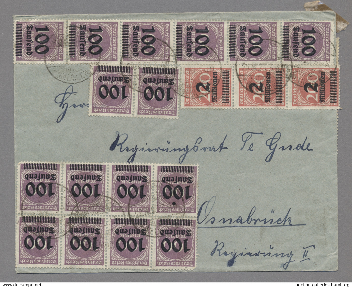 Brf./GA Deutsches Reich: 1870-1945 (ca.), seit Jahrzehnten unberührte Sammlung von Brief