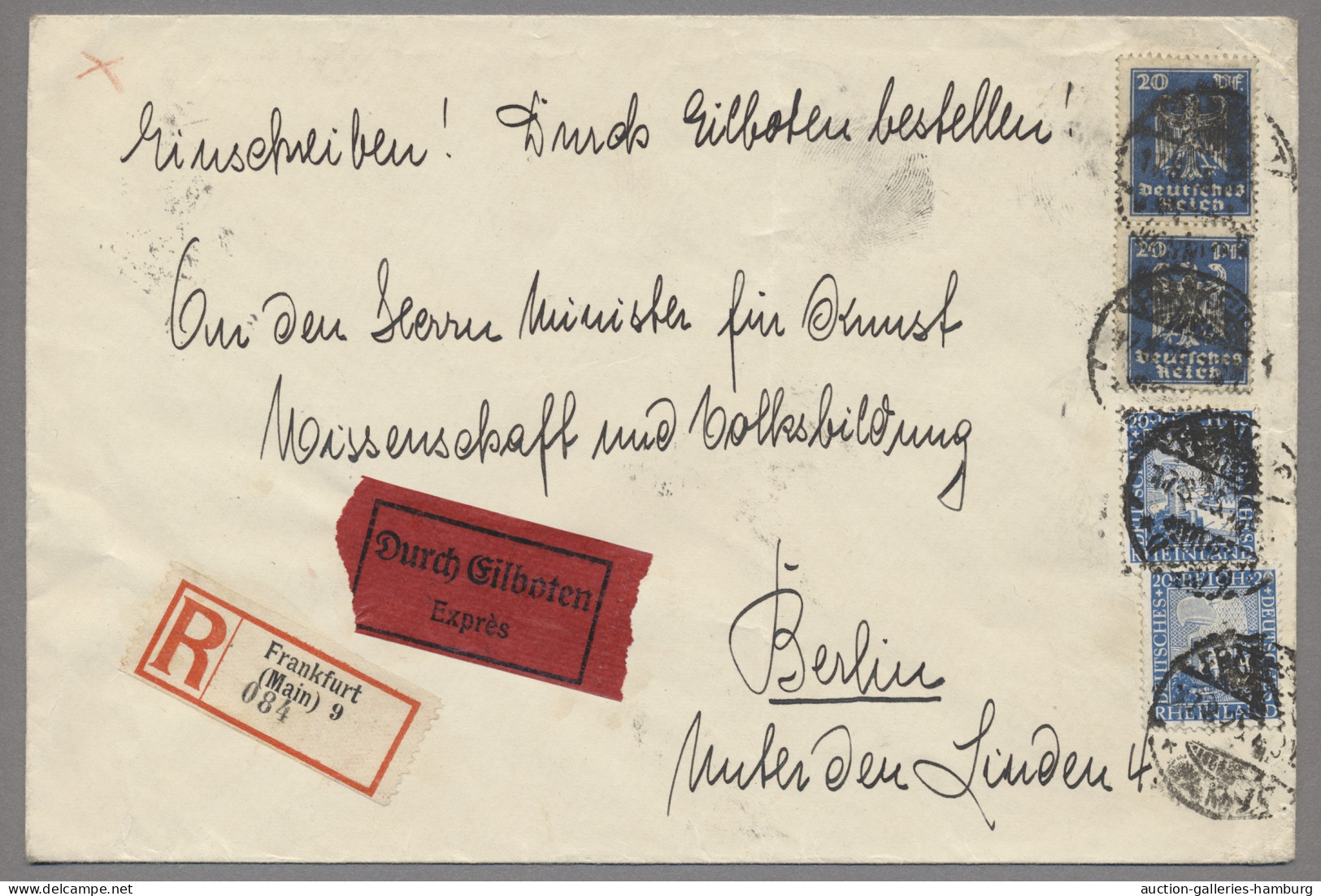 Brf./GA Deutsches Reich: 1870-1945 (ca.), seit Jahrzehnten unberührte Sammlung von Brief