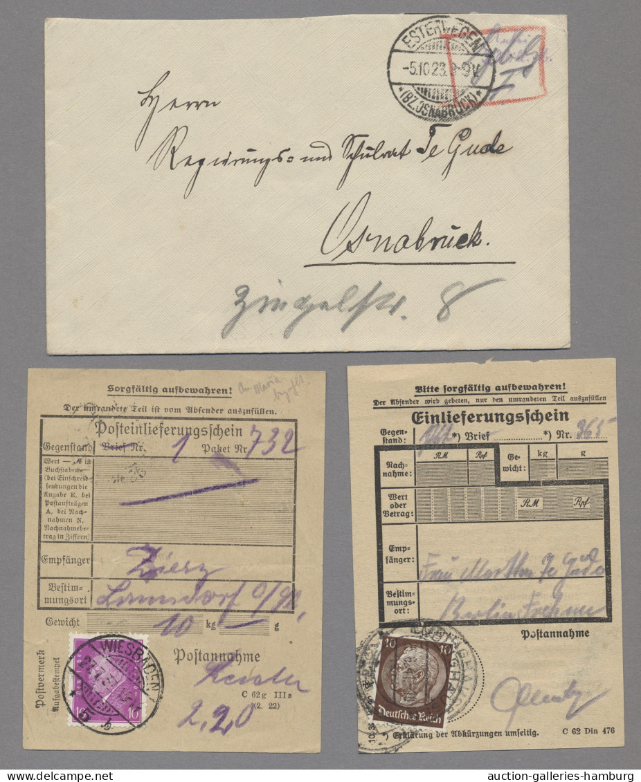 Brf./GA Deutsches Reich: 1870-1945 (ca.), seit Jahrzehnten unberührte Sammlung von Brief