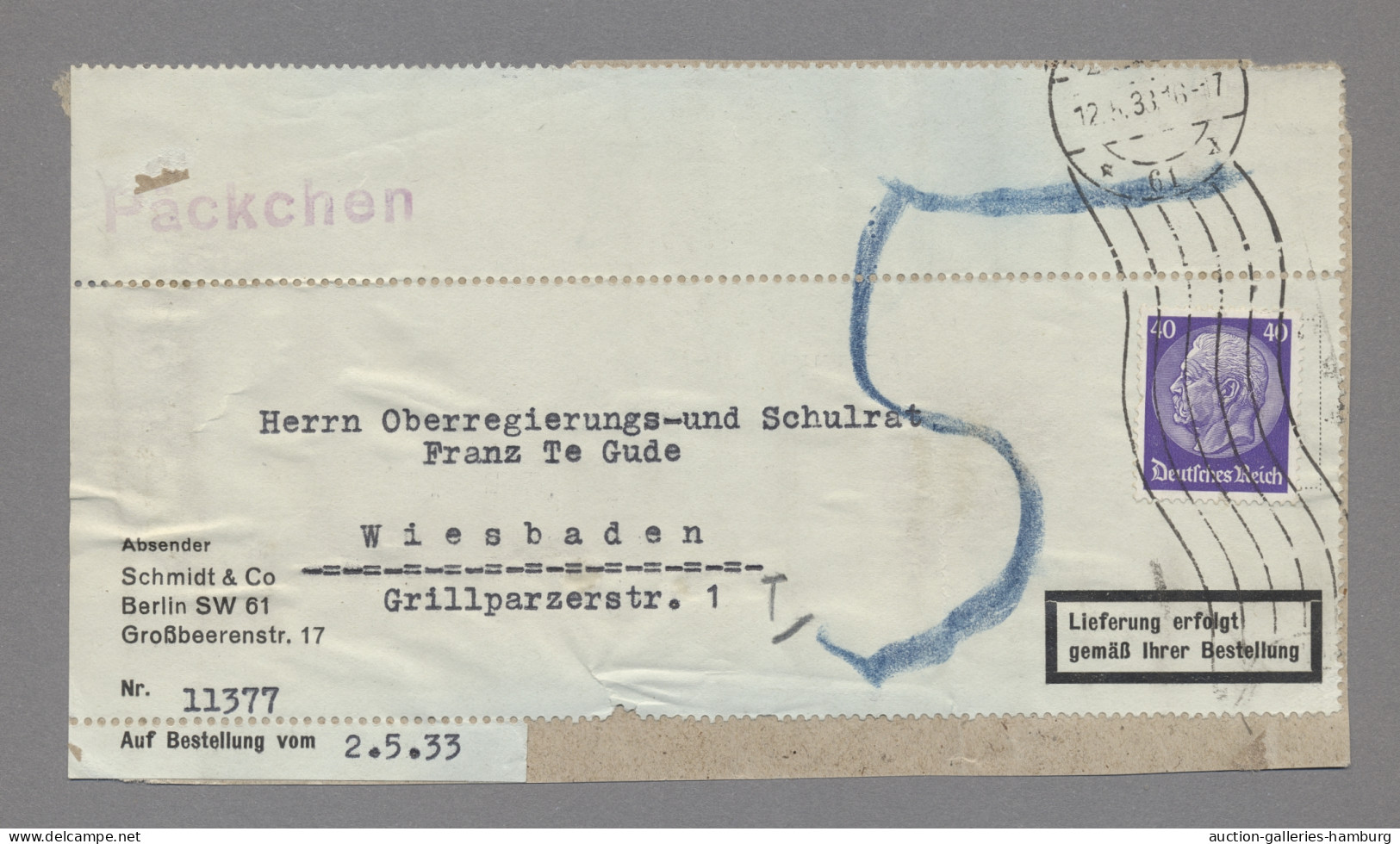 Brf./GA Deutsches Reich: 1870-1945 (ca.), seit Jahrzehnten unberührte Sammlung von Brief