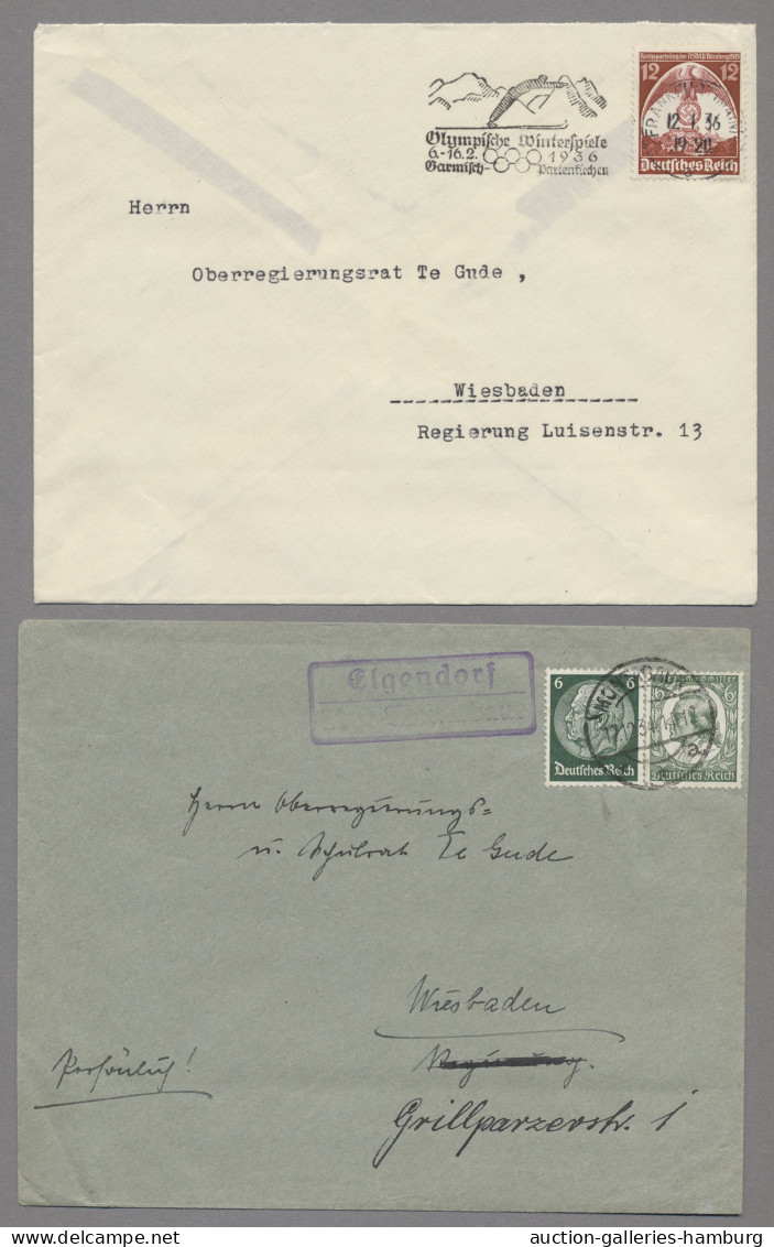 Brf./GA Deutsches Reich: 1870-1945 (ca.), seit Jahrzehnten unberührte Sammlung von Brief