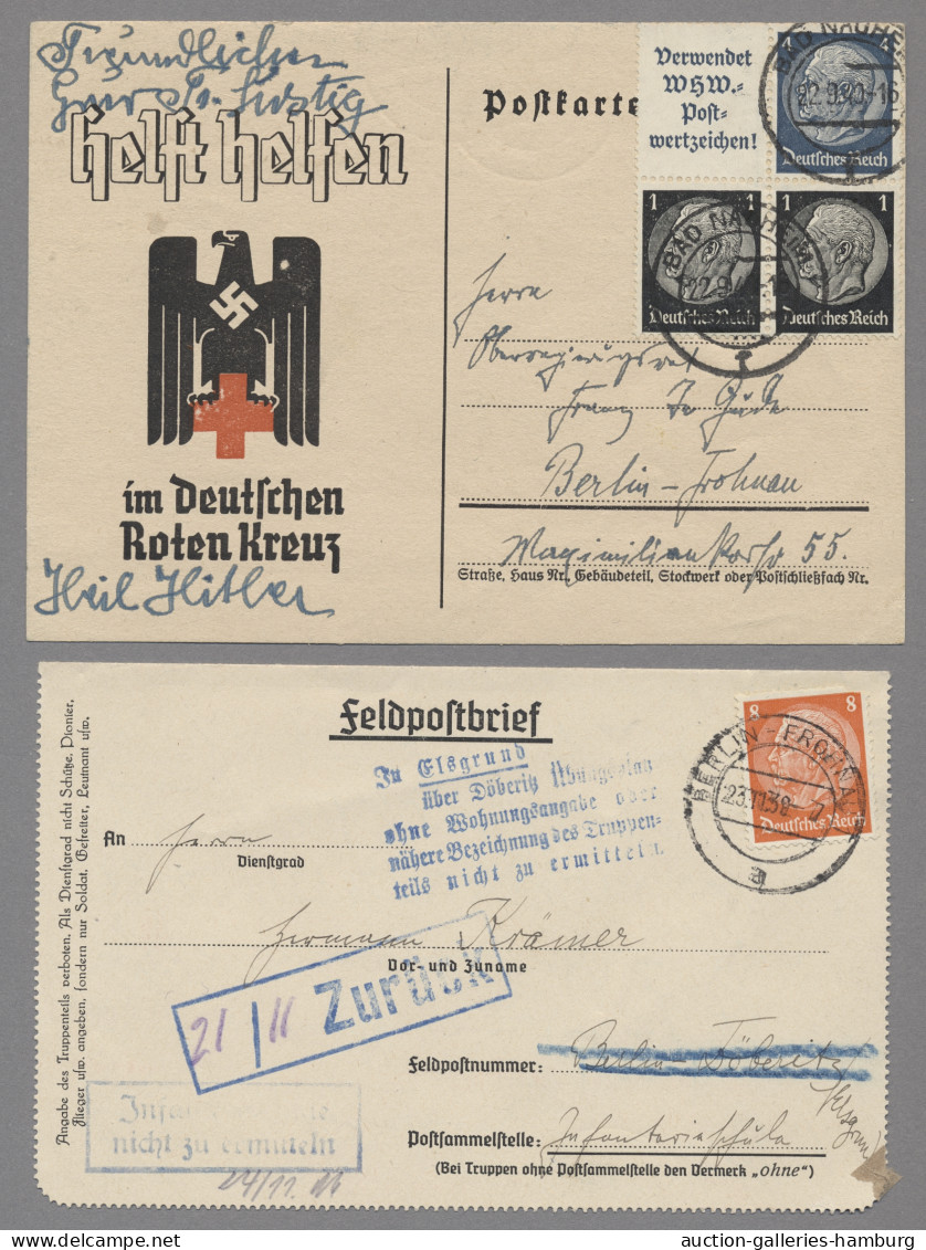 Brf./GA Deutsches Reich: 1870-1945 (ca.), seit Jahrzehnten unberührte Sammlung von Brief