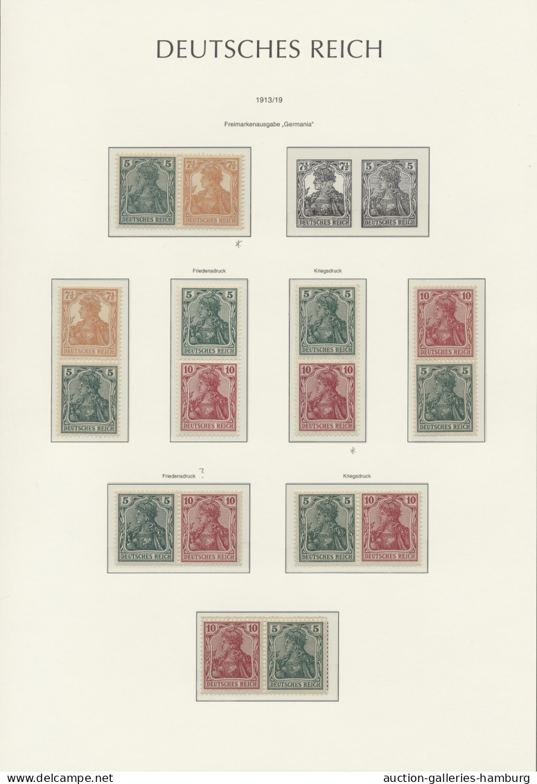 **/* Deutsches Reich - Zusammendrucke: 1913-1941, Postfrische Sammlung (einige Ungebr - Se-Tenant