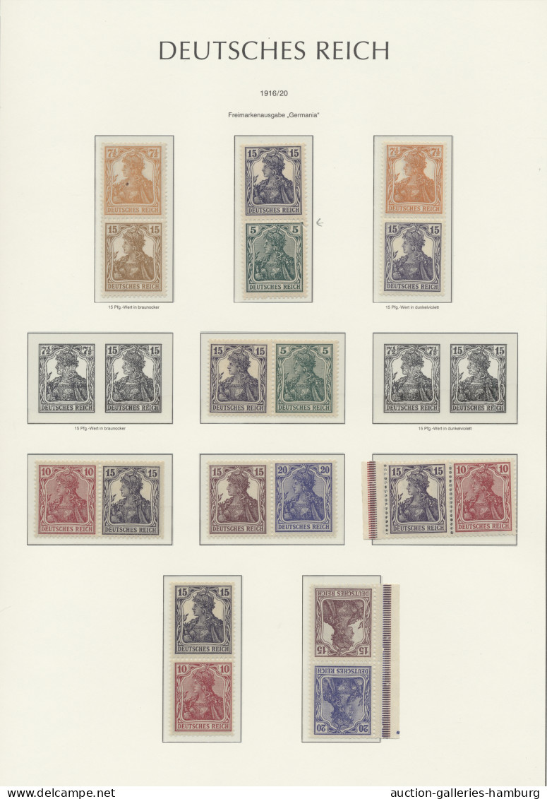 **/* Deutsches Reich - Zusammendrucke: 1913-1941, Postfrische Sammlung (einige Ungebr - Se-Tenant