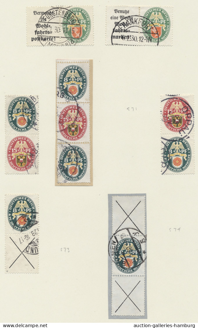 **/*/o Deutsches Reich - Zusammendrucke: 1925-1932, beachtenswerte Sammlung der Zusamme