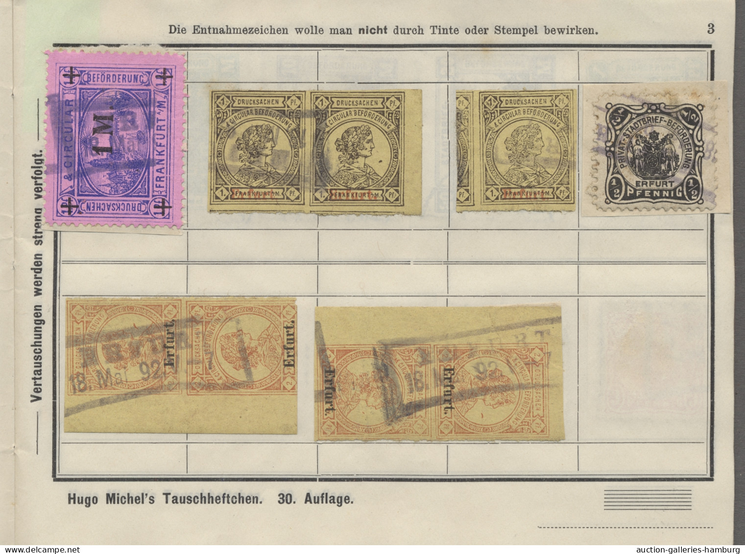 O/*/Briefstück Deutsches Reich - Privatpost (Stadtpost): 1880-1900 (ca.), Kleiner, Sehr Alter B - Postes Privées & Locales