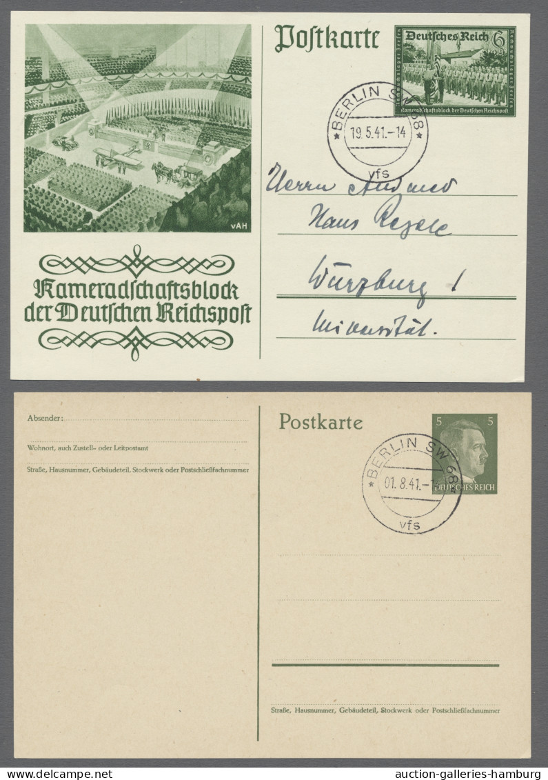 FDC/GA Deutsches Reich - Ganzsachen: 1919-1943, Werthaltige Partie Von 30 Ganzsachen, A - Other & Unclassified