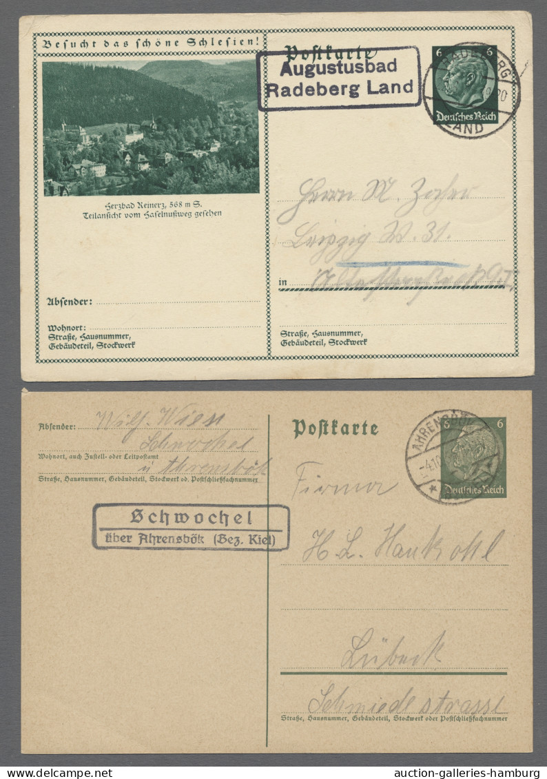 Brf./AK/GA Deutsches Reich - Stempel: LANDPOSTSTEMPEL; 1903-1962, Sammlung Von Etwa 600 Bel - Frankeermachines (EMA)