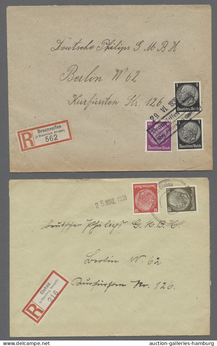 Brf. Deutsches Reich - Stempel: NOTSTEMPEL; 1938-1939 (ca.), Partie Von Etwa 220 Bele - Máquinas Franqueo (EMA)