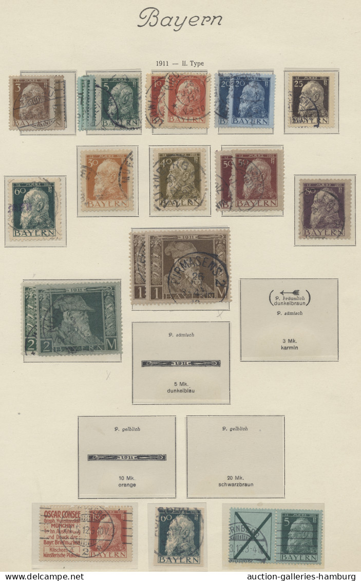 **/*/(*)/o Deutsches Reich - Nebengebiete: 1850-1939, Sammlung in allen Erhaltungsformen in