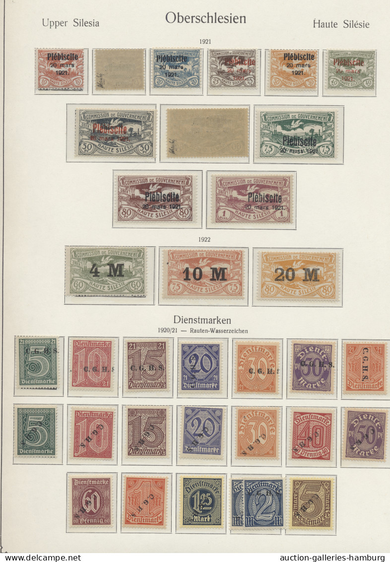 ** Deutsche Abstimmungsgebiete: 1920-1921, Inhaltsreiche Postfrische Sammlung Der A - Otros & Sin Clasificación
