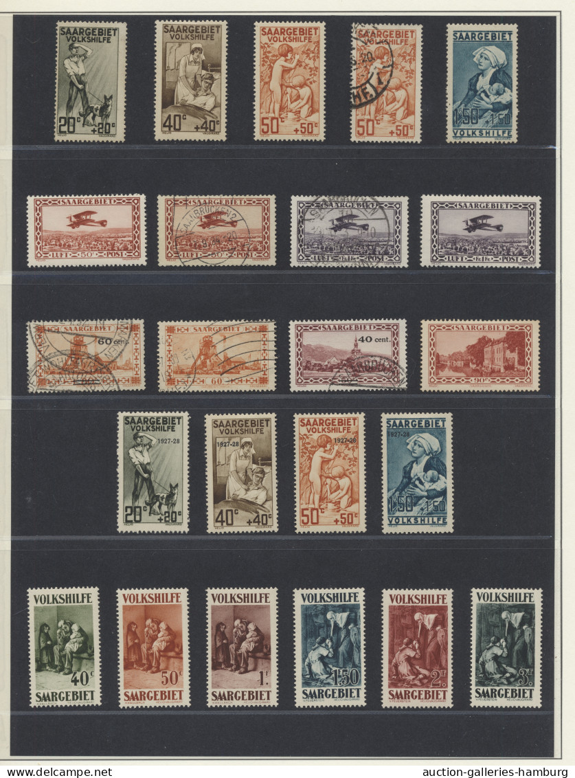 **/*/o Deutsche Abstimmungsgebiete: Saargebiet: 1920-1959, Sammlung In Einem Lindner-Ri - Used Stamps