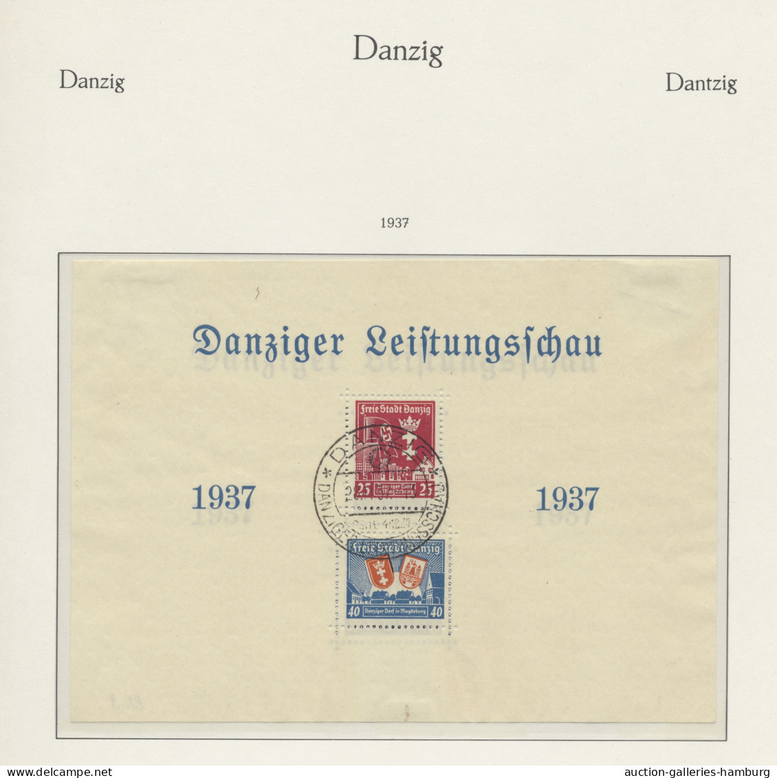 O Danzig: 1920-1939, Bis Auf Wenige Werte Komplett Gestempelte Sammlung Auf Vordru - Sonstige & Ohne Zuordnung