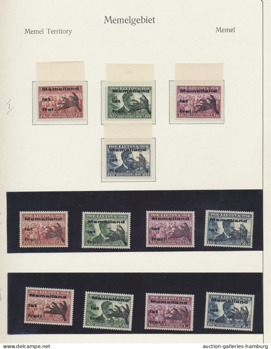 **/* Memel: 1920-1939, Postfrische Sammlung (einige Werte Ungebraucht Bzw. Anhaftunge - Memelgebiet 1923