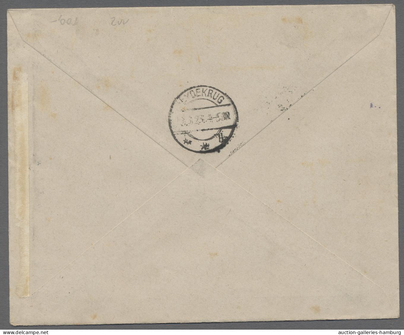 Brf. Memel: 1922-1923, Partie von 6 Sammler-Einschreibebriefen mit höherwertigen Misc