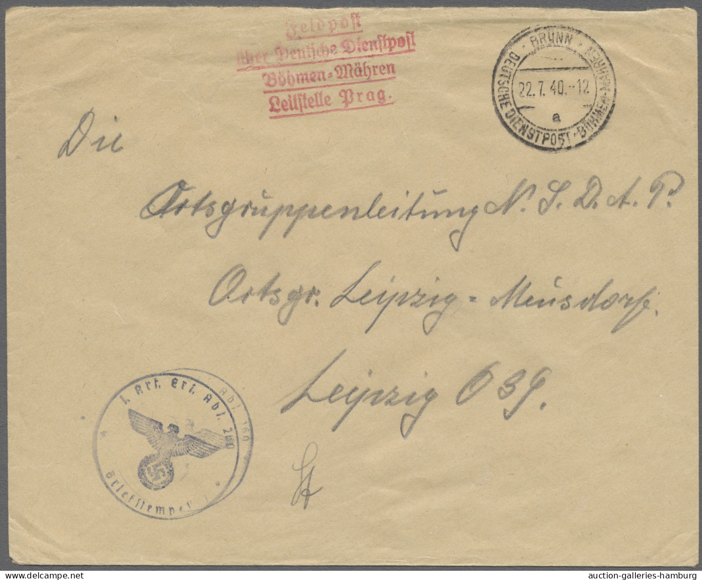 Brf./Briefstück Dt. Besetzung II WK - Böhmen Und Mähren: 1939-1943, Sammlung Von 32 Belegen Und - Bezetting 1938-45