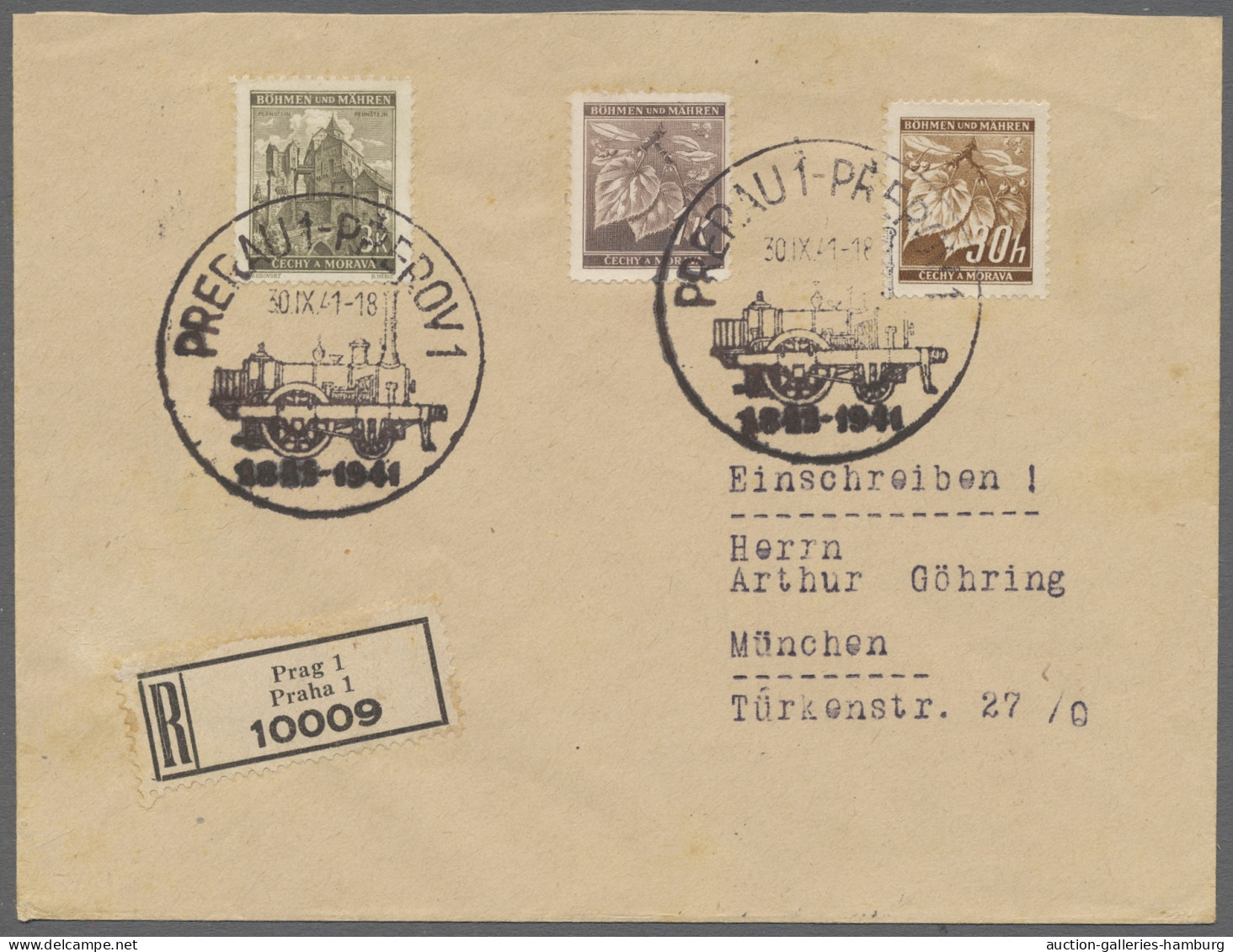 Brf./Briefstück Dt. Besetzung II WK - Böhmen und Mähren: 1939-1943, Sammlung von 32 Belegen und