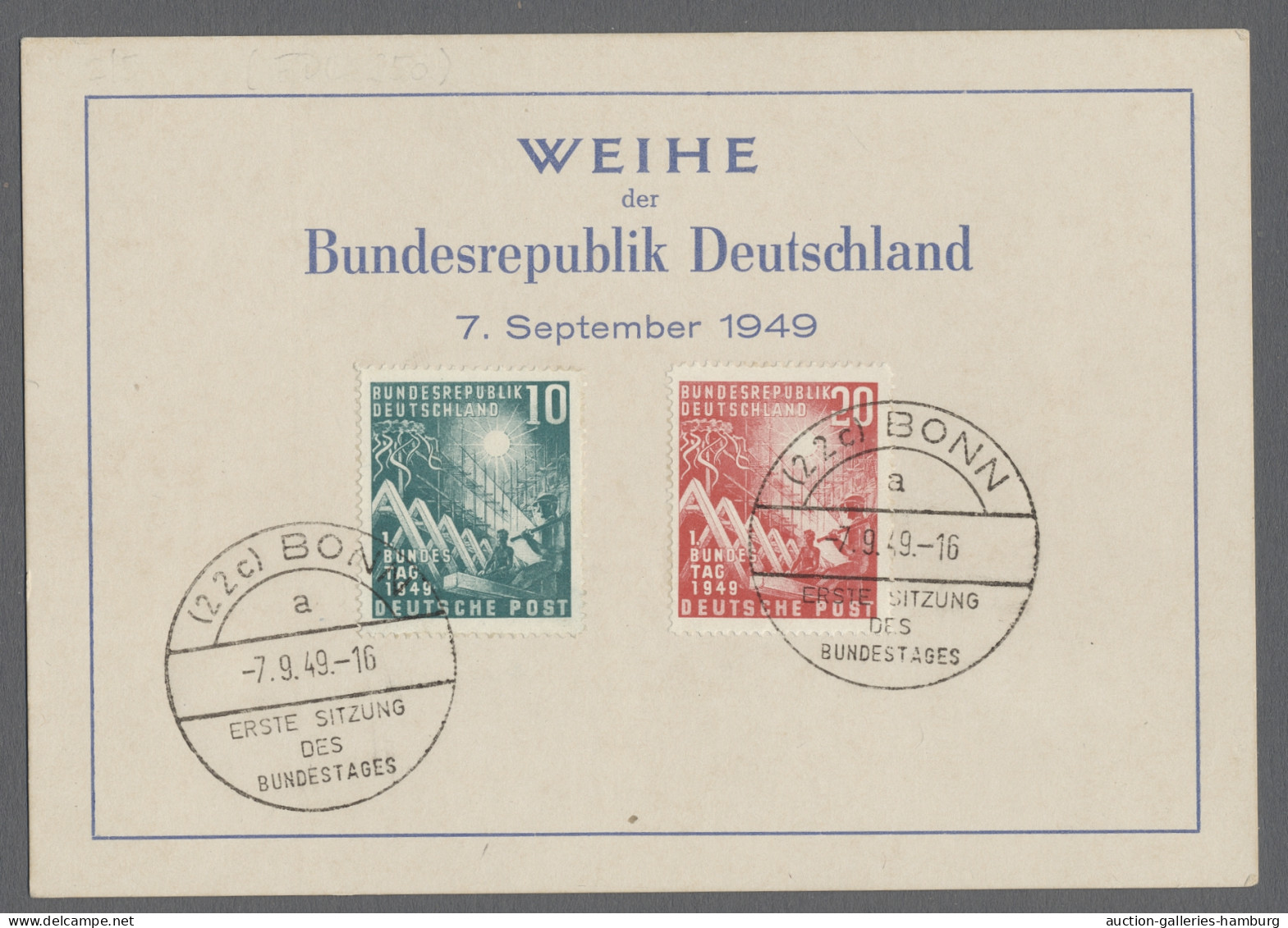 **/o/FDC Deutschland Nach 1945: 1948-1960, Hochwertiger Postfrischer Bestand Auf Sechs St - Colecciones