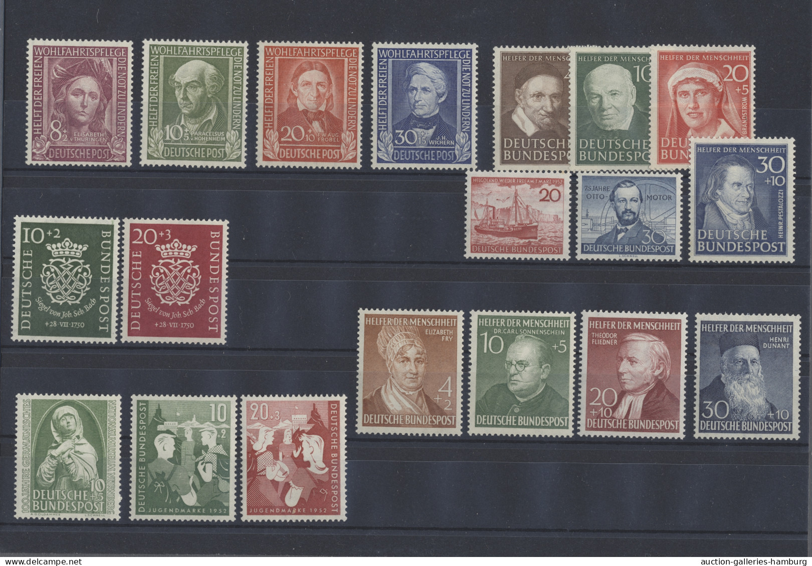 **/o/FDC Deutschland Nach 1945: 1948-1960, Hochwertiger Postfrischer Bestand Auf Sechs St - Sammlungen