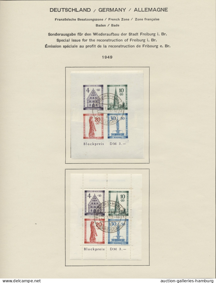 O/*/** Deutschland Nach 1945: 1945-1959, FRANZÖSISCHE ZONE - SAARLAND, Vorwiegend Geste - Colecciones