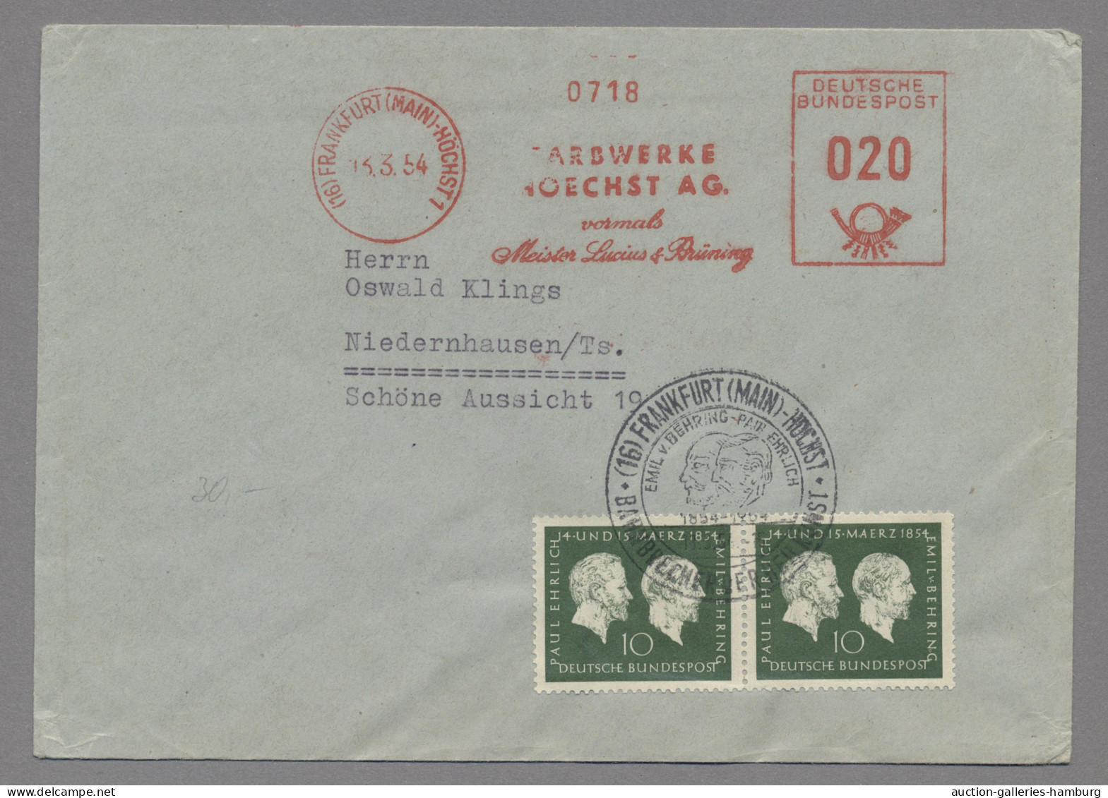 Brf./GA Deutschland Nach 1945: 1945-1957, BELEGE, Sammlung Von über 350 Stück In Einem B - Verzamelingen