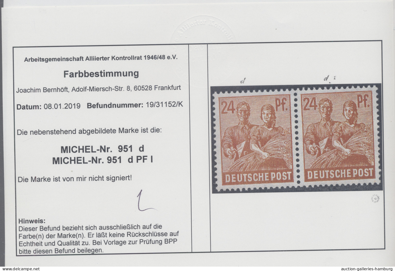 **/*/o/Briefstück/Brf./FDC Alliierte Besetzung - Gemeinschaftsausgaben: 1946-1948, stark spezialisierte Sam