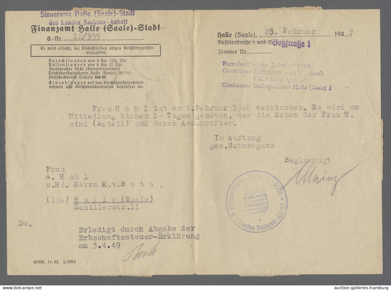 Brf./GA Sowjetische Zone und DDR: 1945-1985 (ca.), BELEGE, ca. 400 Stück in einem kleine