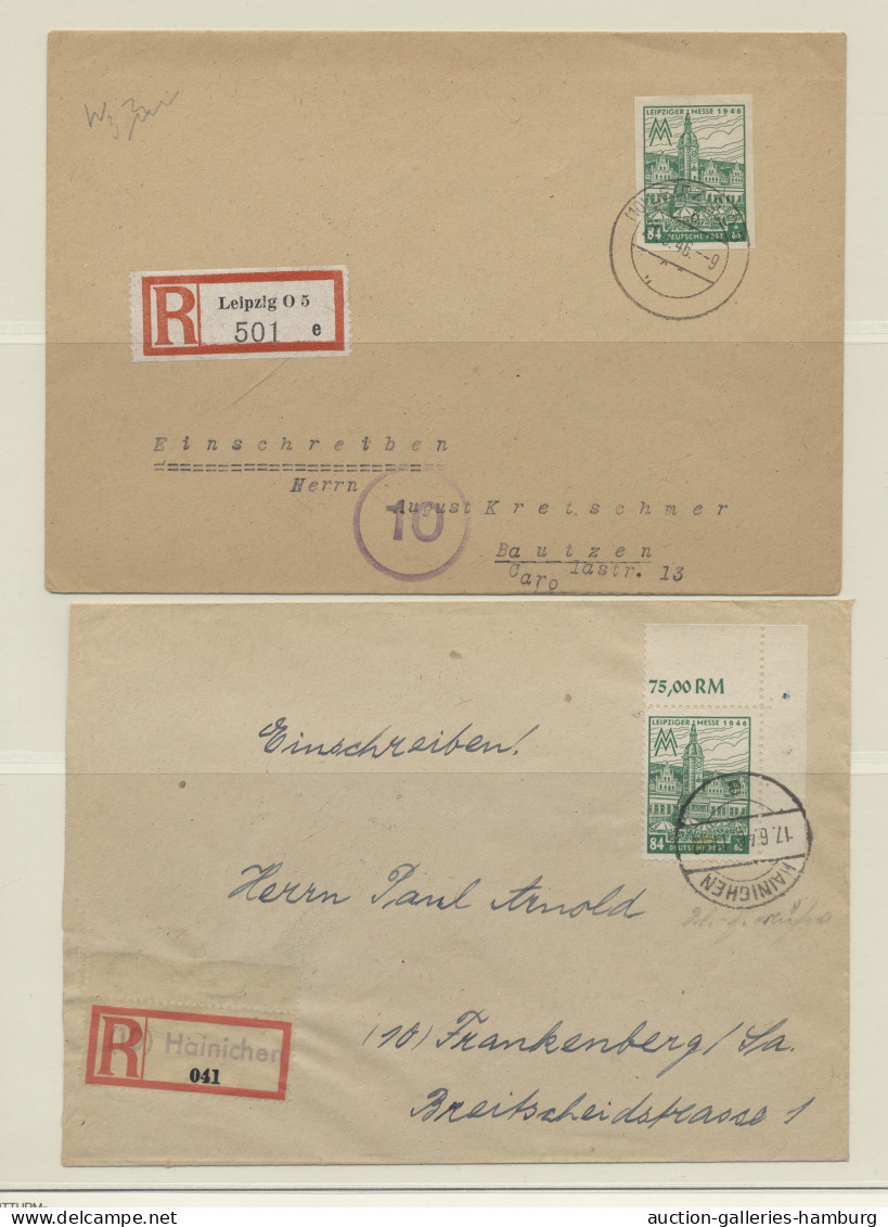 Brf./GA Sowjetische Zone: 1945-1949, umfangreiche Sammlung von Belegen und Ganzsachen de