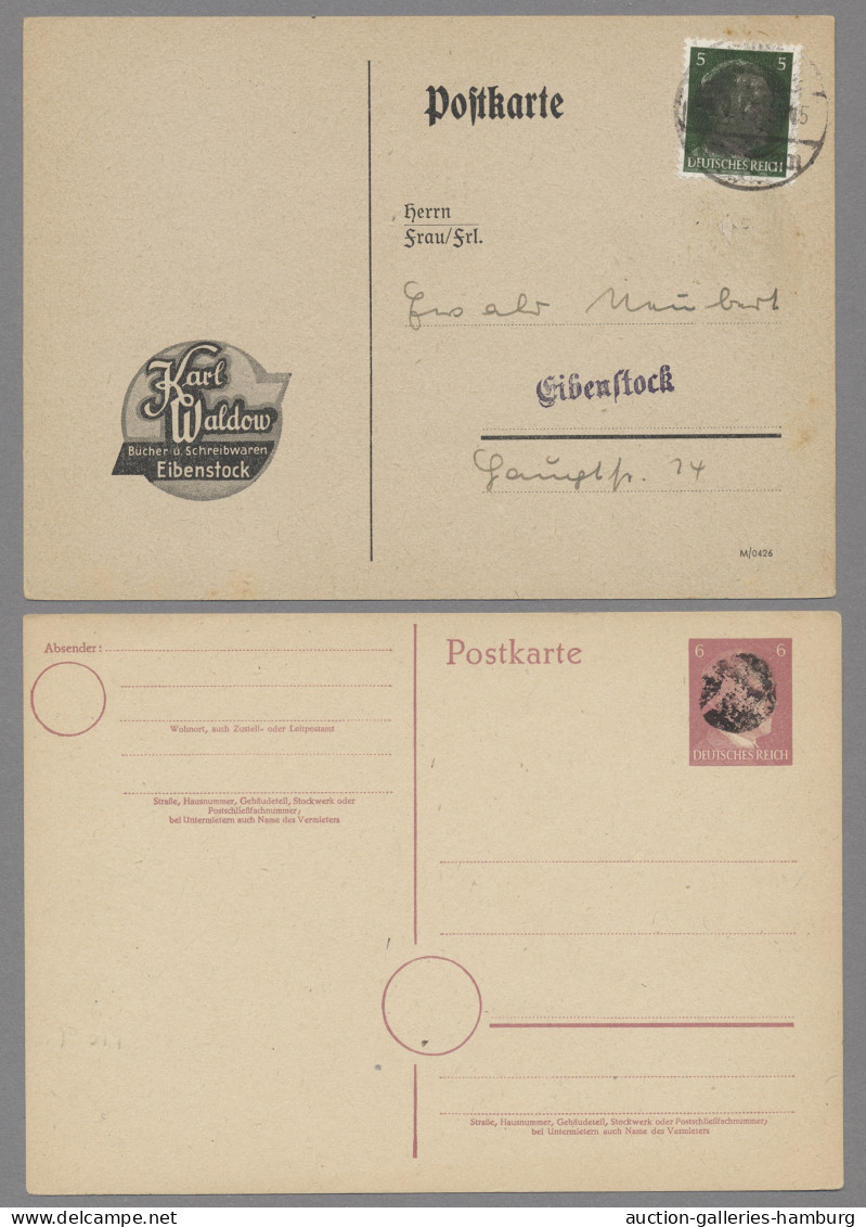 Brf./GA Sowjetische Zone - Sächsische Schwärzungen: 1945, Sammlung / Partie In Leuchttur - Other & Unclassified