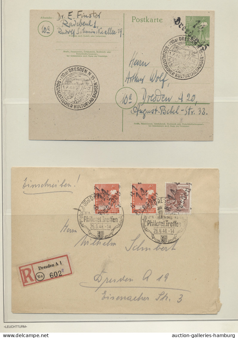 Brf./GA Sowjetische Zone - Allgemeine Ausgaben: 1948-1953, Sammlung In Leuchtturm-Ringbi - Sonstige & Ohne Zuordnung