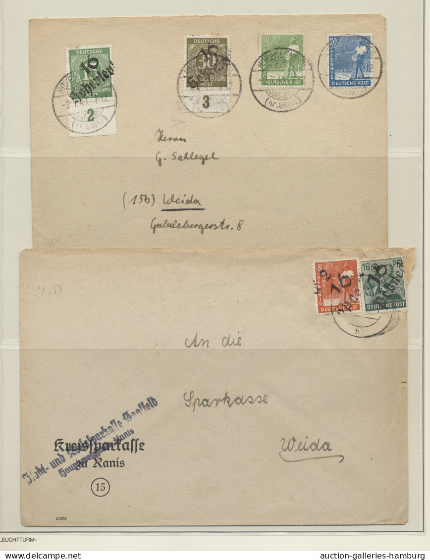 Brf./GA Sowjetische Zone - Allgemeine Ausgaben: 1948-1953, Sammlung In Leuchtturm-Ringbi - Autres & Non Classés