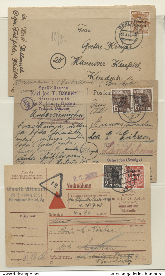 Brf./GA Sowjetische Zone - Allgemeine Ausgaben: 1948-1953, Sammlung In Leuchtturm-Ringbi - Andere & Zonder Classificatie