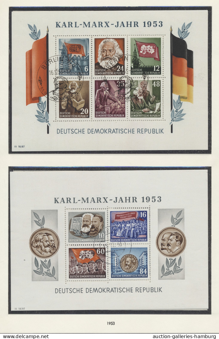 **/*/o DDR: 1949-1985, Sammlung In Neun SAFE-Ringbindern, Sowohl Gestempelt Wie Auch Po - Collections