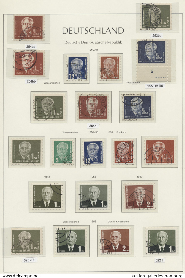 O/** DDR: 1949-1990, Gestempelte Sammlung In Drei Leuchtturm-Falzlosalben, Bis Auf Kö - Verzamelingen